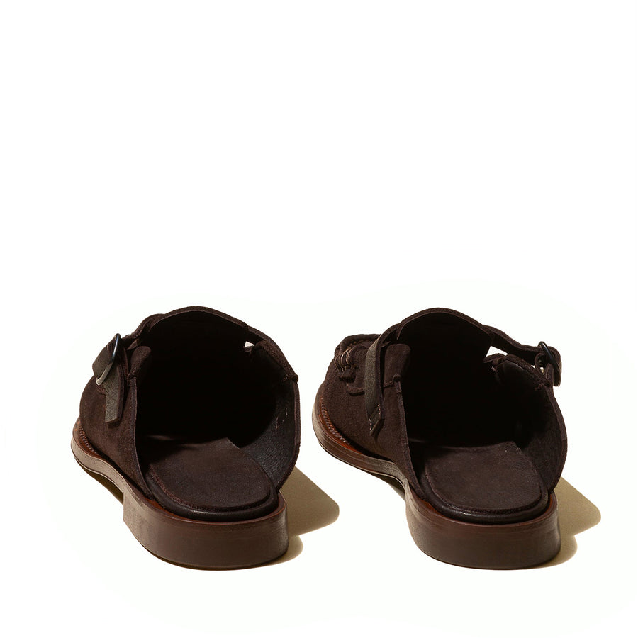 Men's Dark Buckle-strap Mule