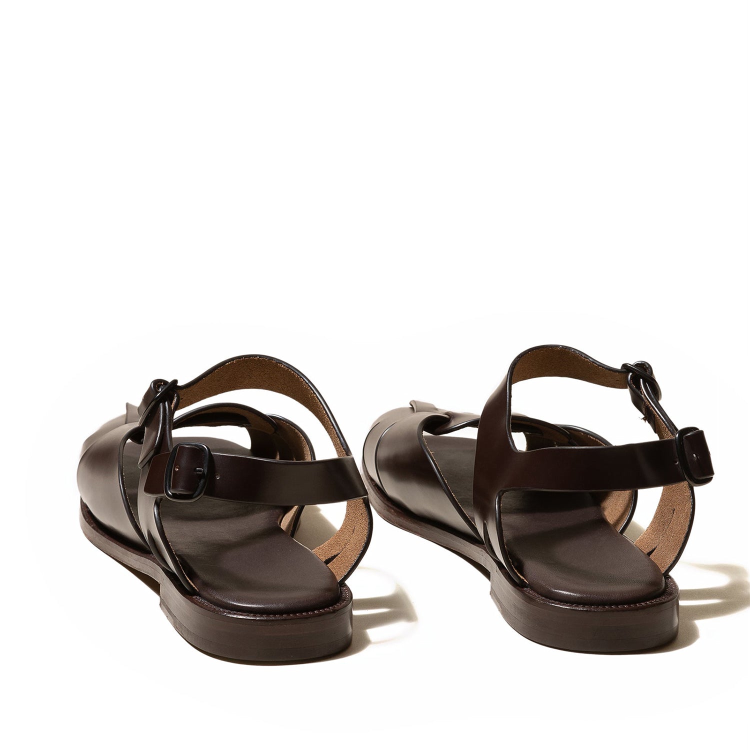 Men's Square-Toe Black  Fisherman Sandal