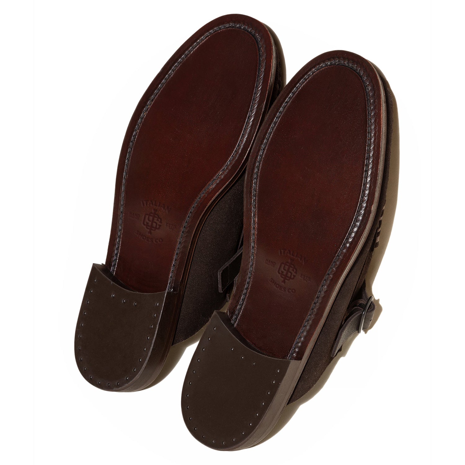 Men's Dark Brown  Buckle-strap Mule Loafer