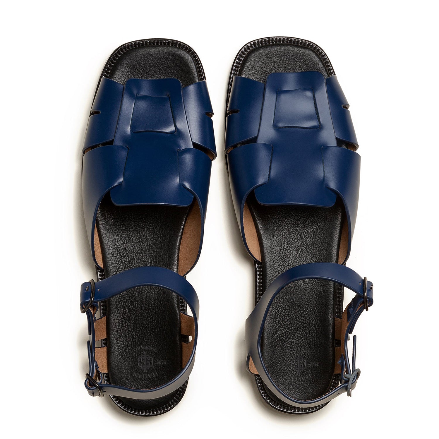 Men's Square-Toe Blue  Fisherman Sandal