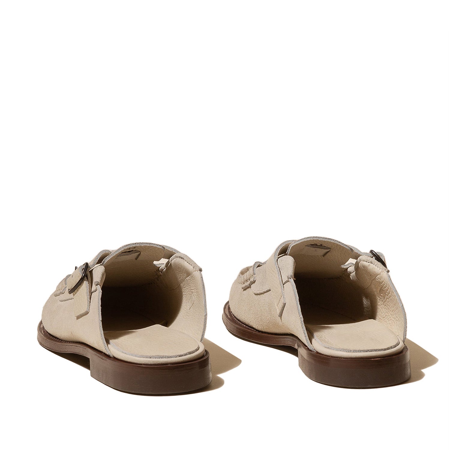 Men's Dark Buckle-strap Mule Loafer