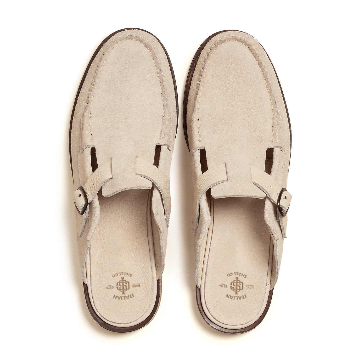 靴 Buckle-strap Mule Loafer Men's Dark Buckle-strap Mule Loafer