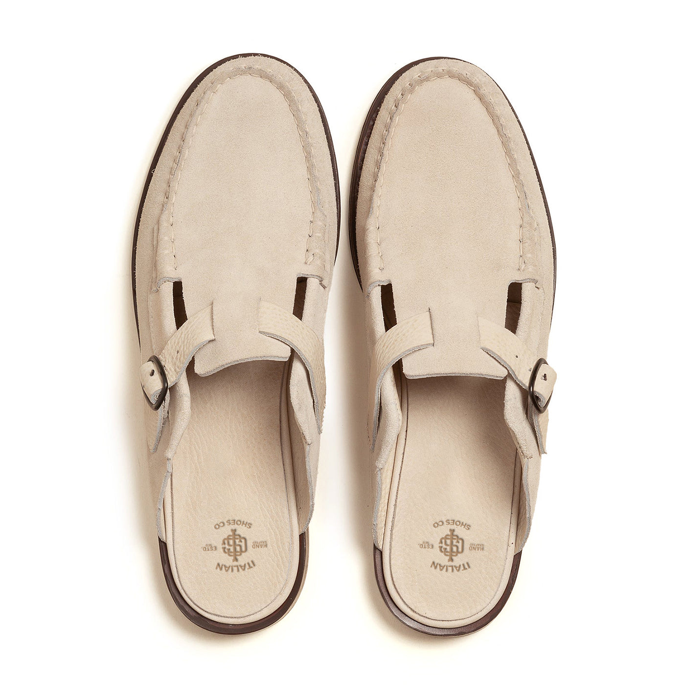 Men's Dark Buckle-strap Mule