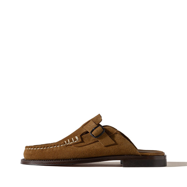 Men's Buckle strap Mule - Brown