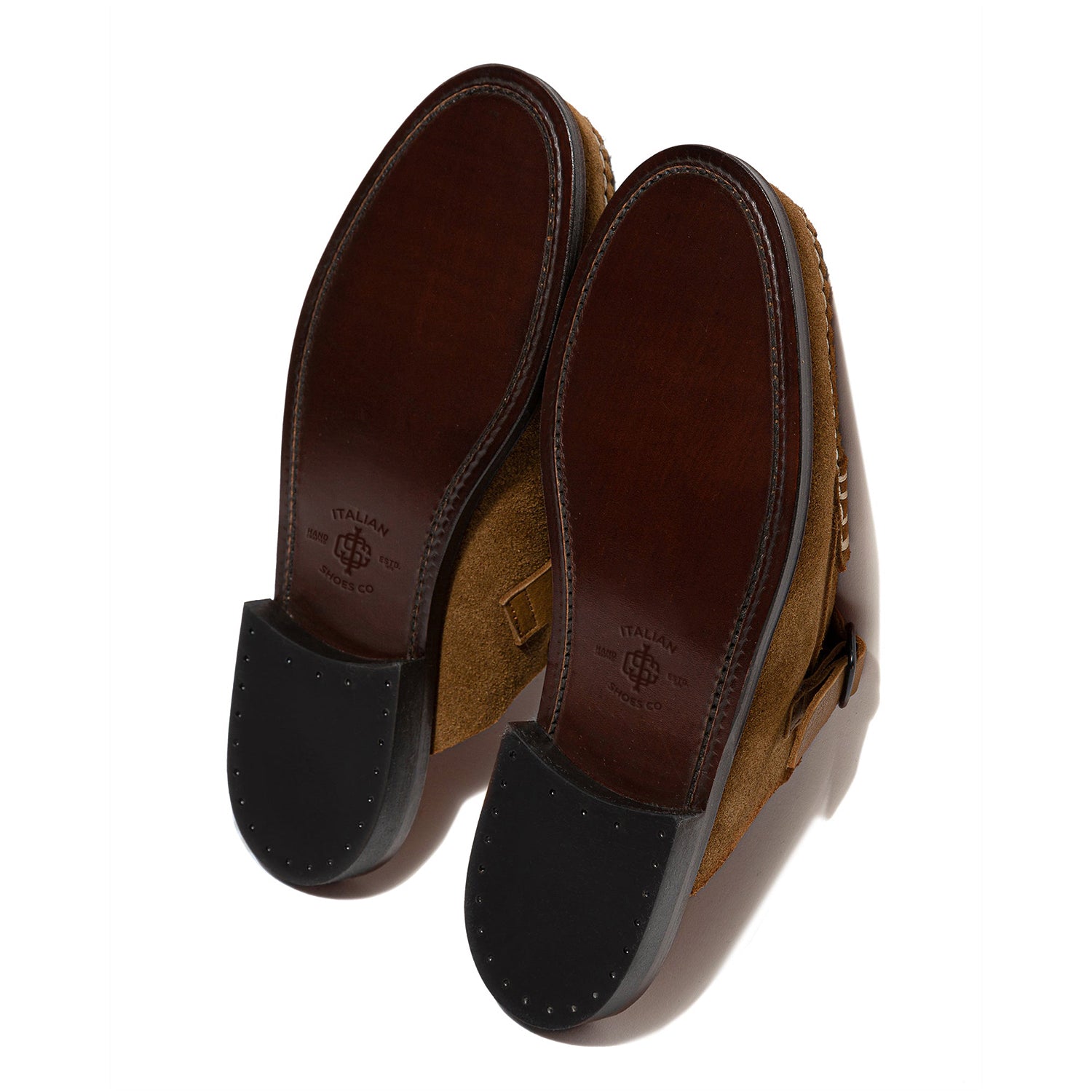 Men's  Brown  Buckle-strap Mule Loafer