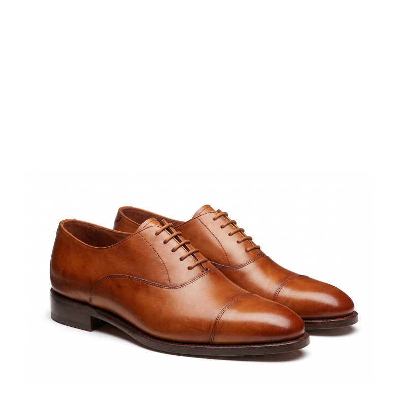 Cap-Toe Leather Classic Italian Oxford Shoes