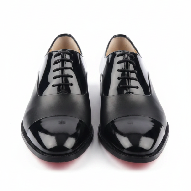 Captoe Formal Oxford Classic Shiny Leather Shoes