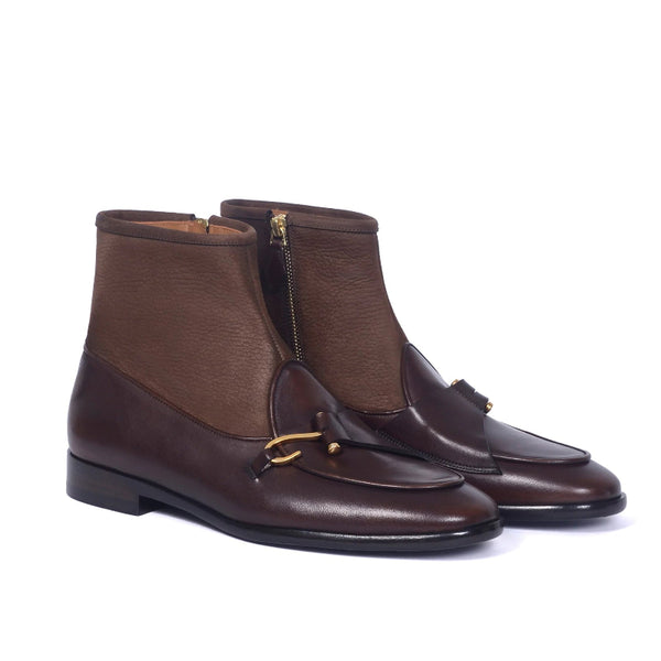 Carmine Leather Ankle Boots