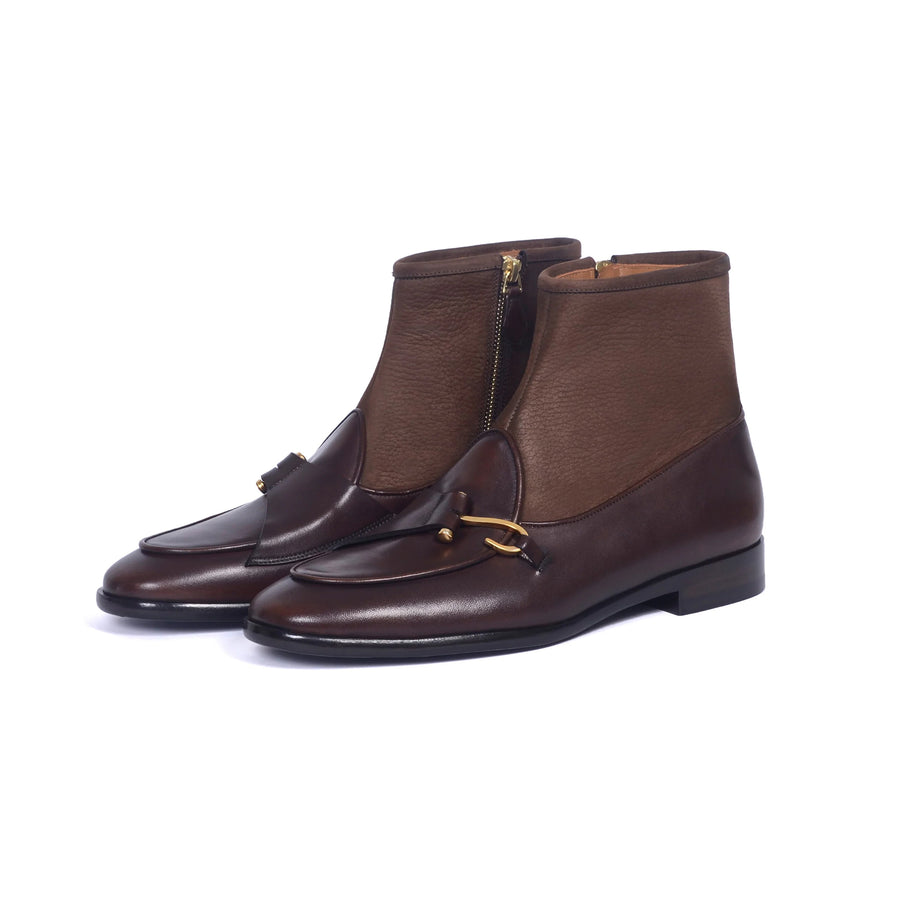Carmine Leather Ankle Boots