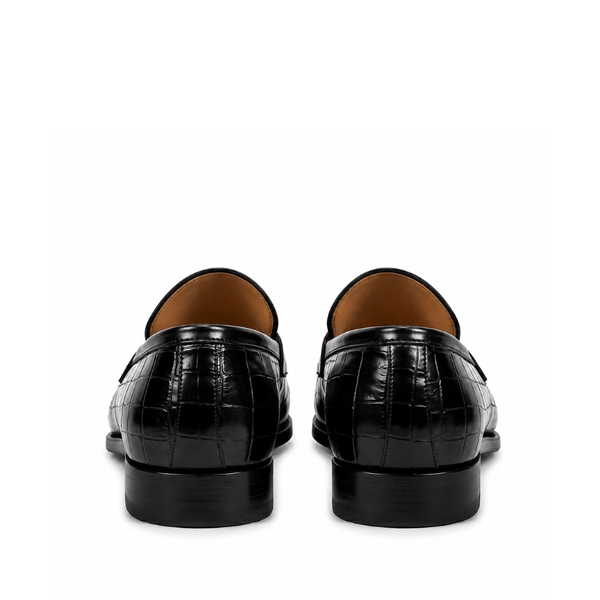 Castello Croco Leather Penny Loafers
