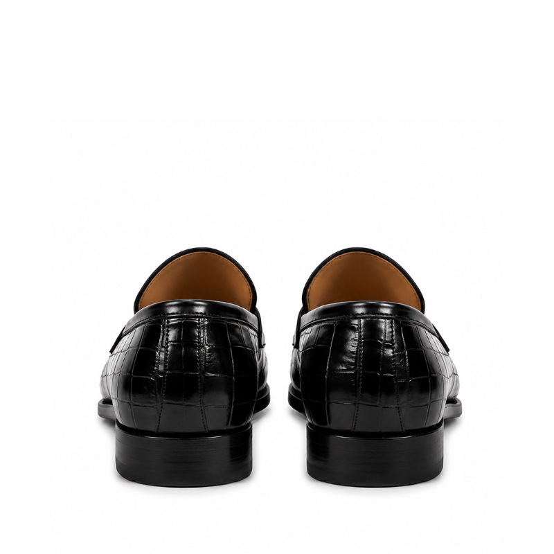 Castello Croco Leather Penny Loafers