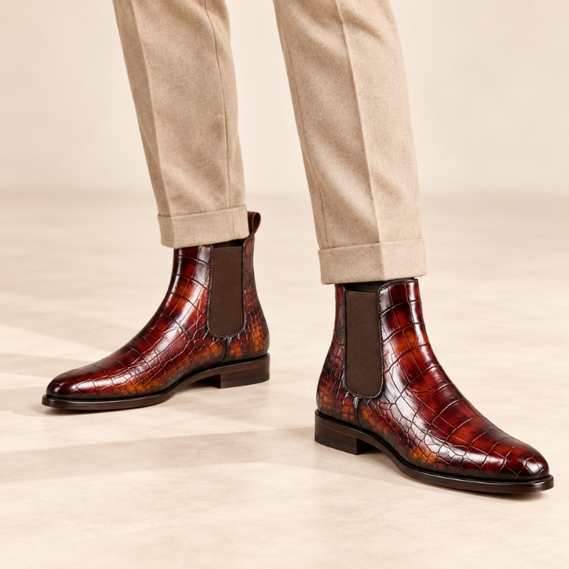Cavallo Croc Chelsea Boots