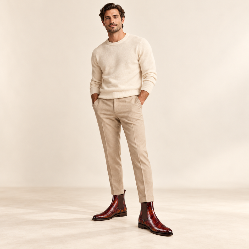 Cavallo Croc Chelsea Boots