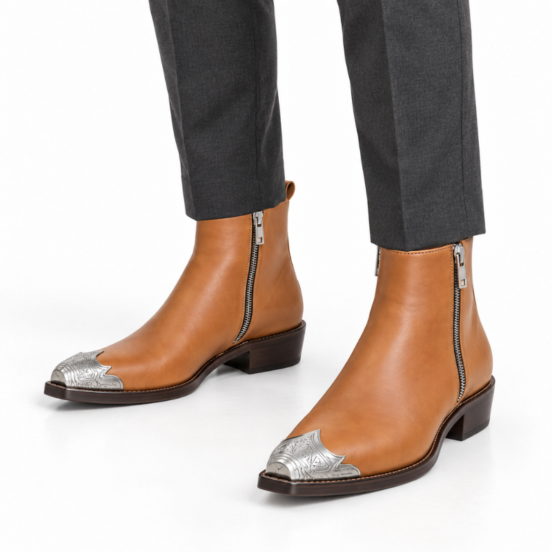 Cavallo Western Silver-Toe Ankle Boots