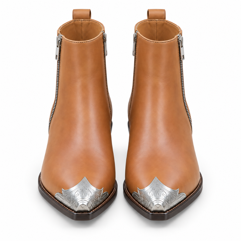 Cavallo Western Silver-Toe Ankle Boots