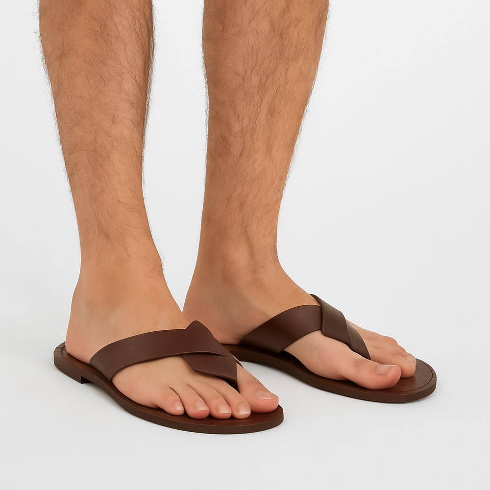 Leather Gladiator Slipper for Men