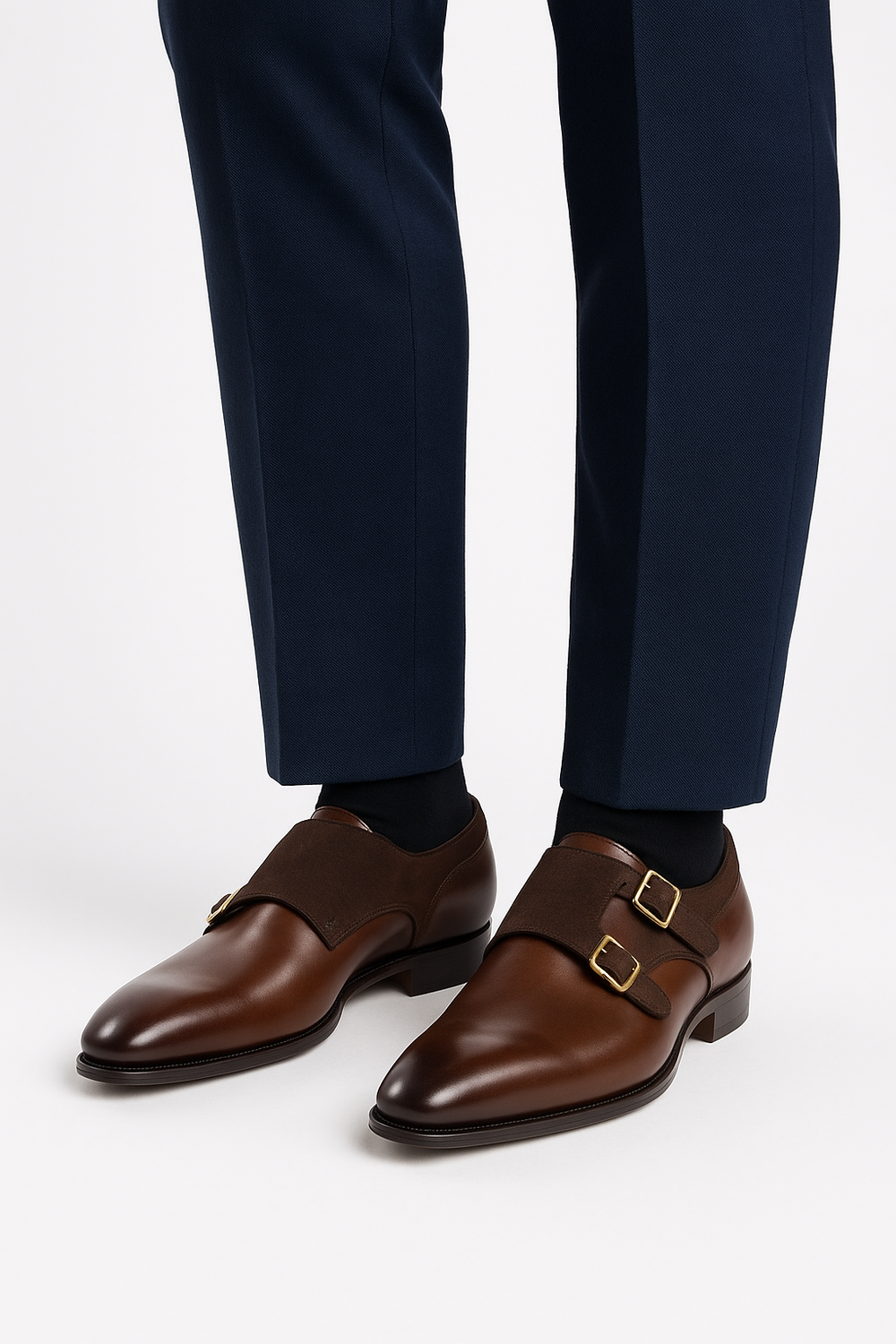 Cocoa Double Monk Straps Shoes