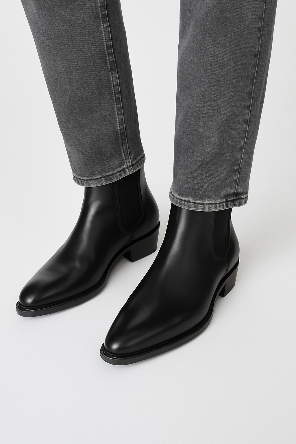 Side Zip Western Boot Hand Dyed Leather