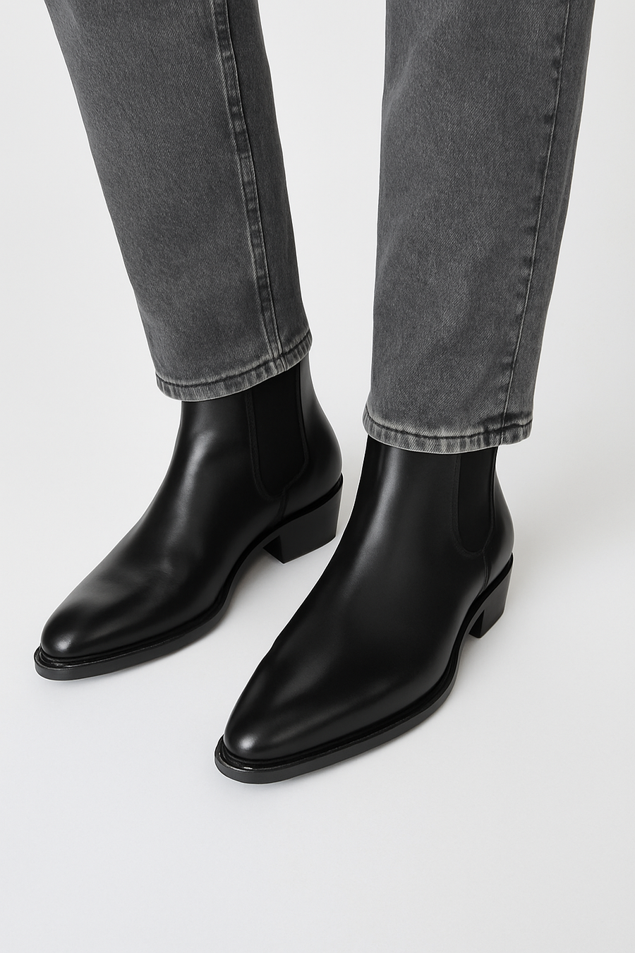 Side Zip Western Boot Hand Dyed Leather