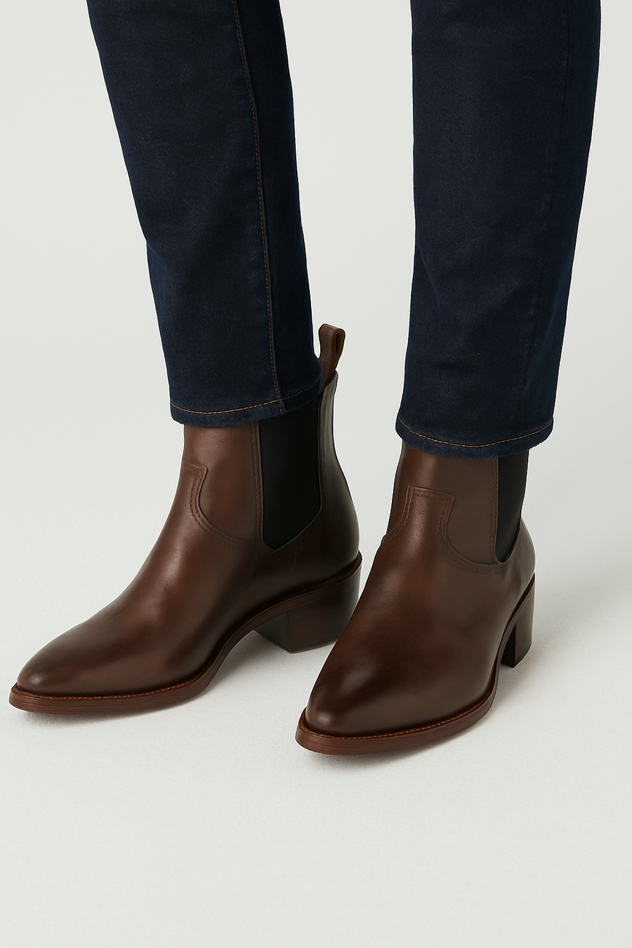 Side Zip Western Boot Hand Dyed Leather