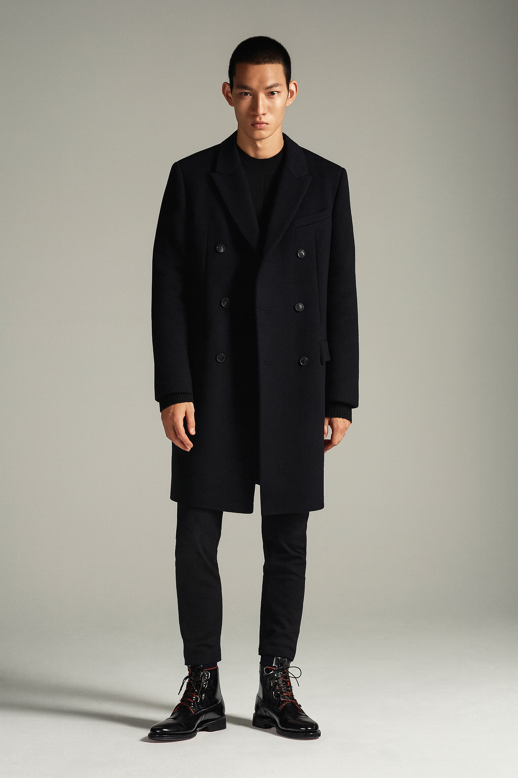 Patent Leather Lace-Up Ankle Boots For Men