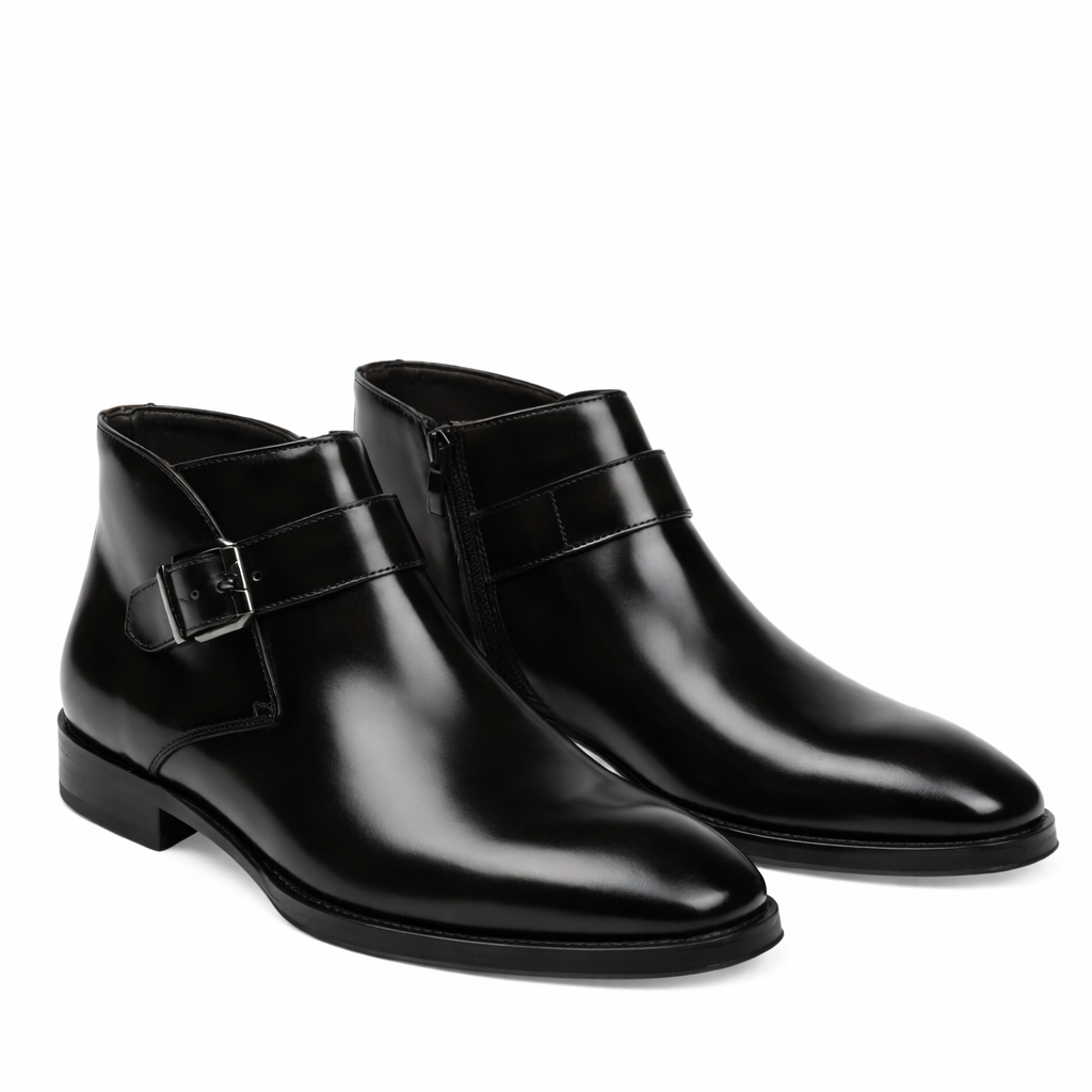 Classic Monk Strap Ankle Boots