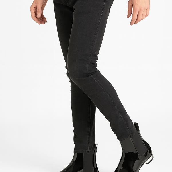 Polished Leather Italian Chelsea Boots for Men's