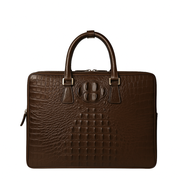 Luxury Croco Leather Men s Luxury Briefcase Casual Bag
