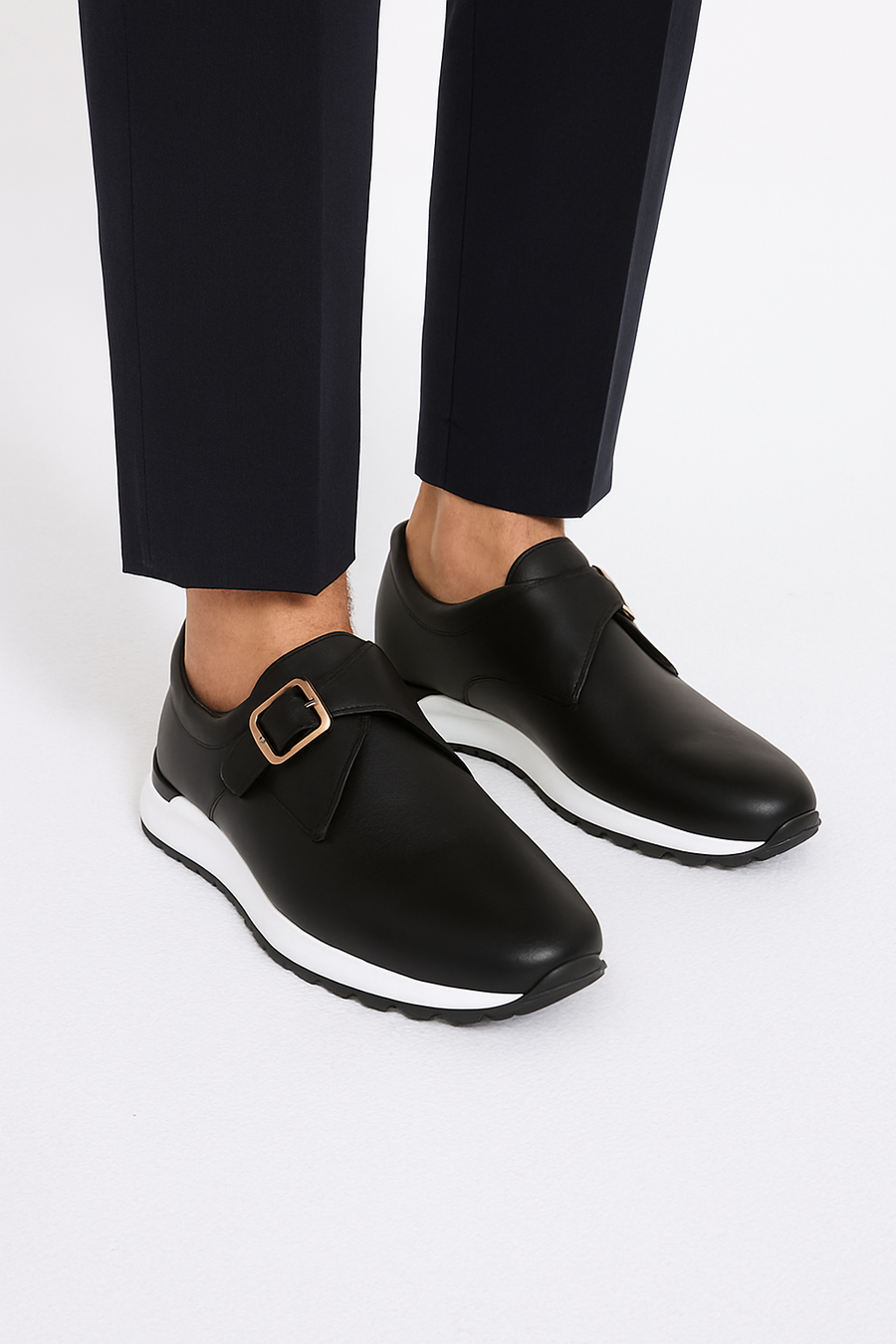 Blue Leather Men Loafer