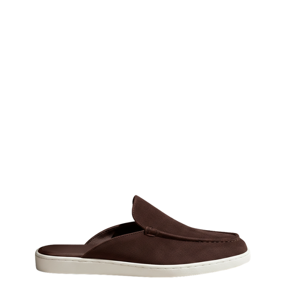 Azure Drift Suede Relaxed Fit Mule - Choco Brown
