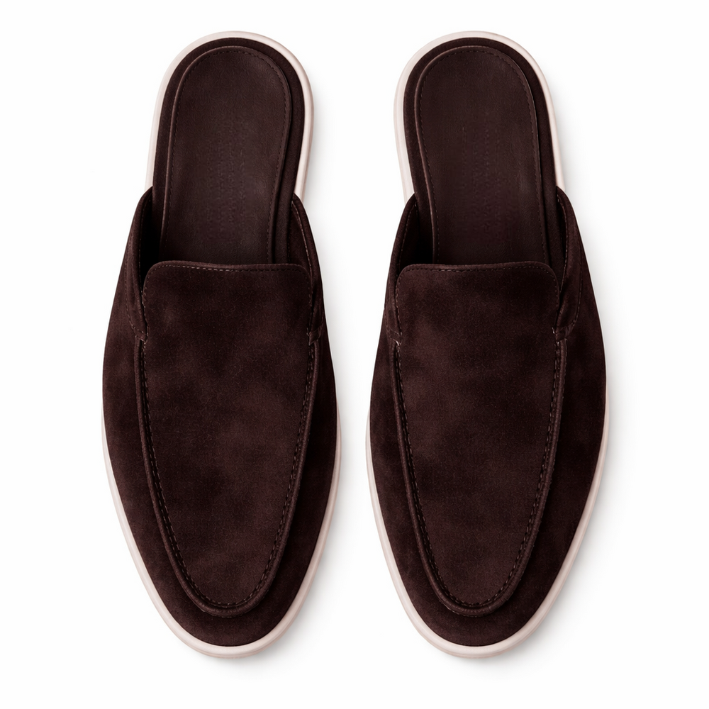 Azure Drift Suede Relaxed Fit Mule