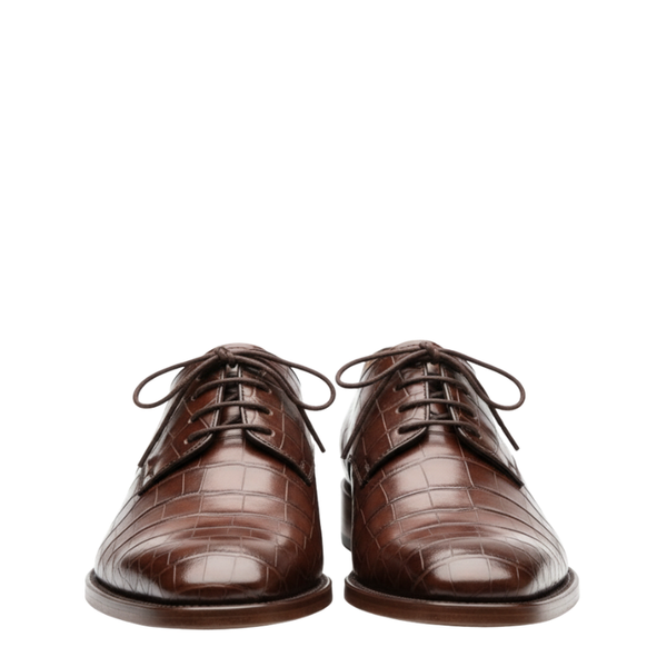 Imperial Croc Texture Italian Derby Shoes