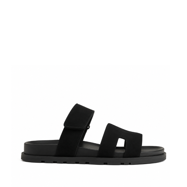 Cipriato Suede Luxury Sandals - Dark Black