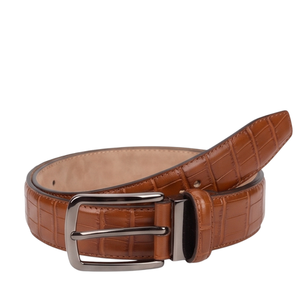 Classic Croc Embossed Genuine Leather Belt