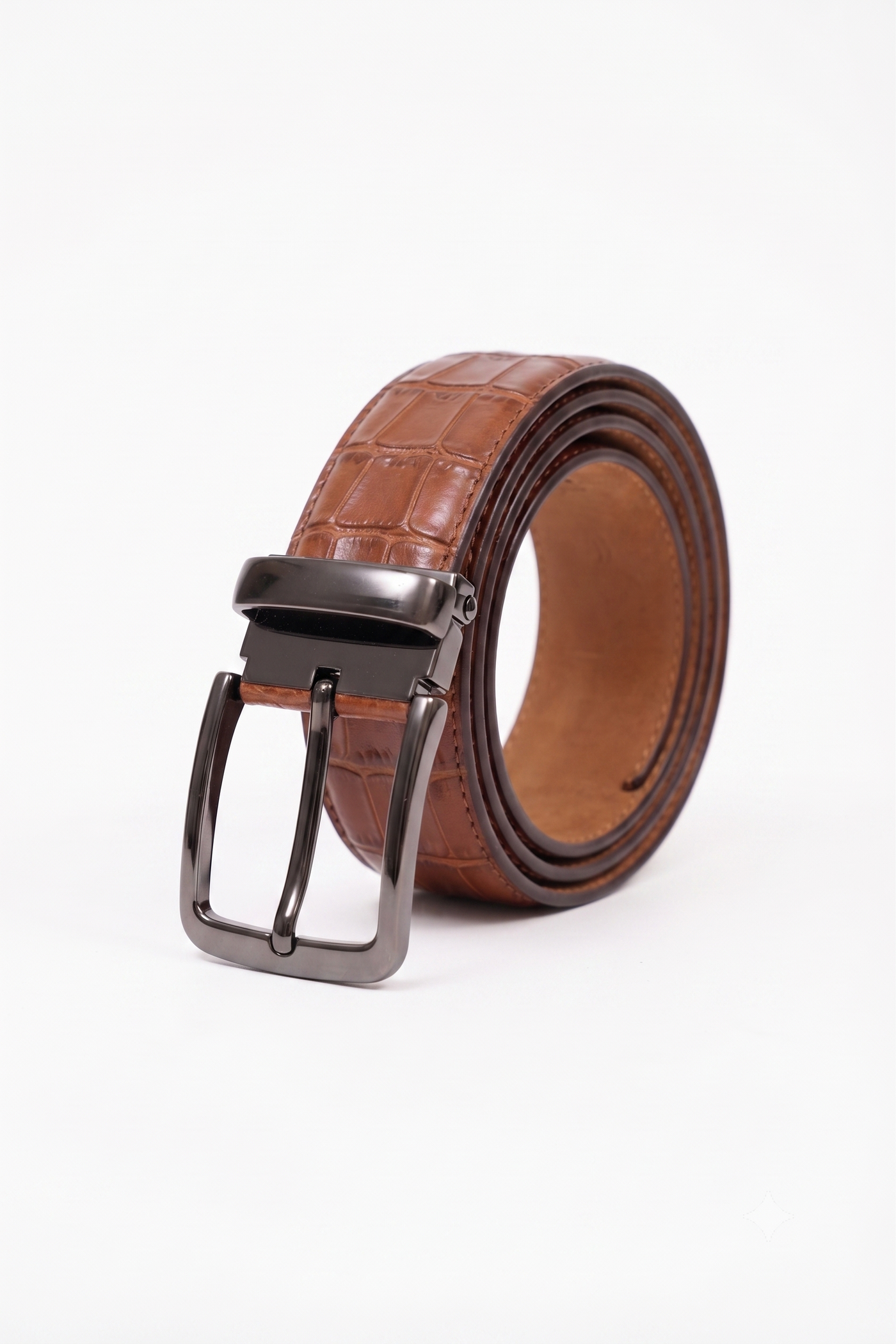 Classic Croc Embossed Genuine Leather Belt