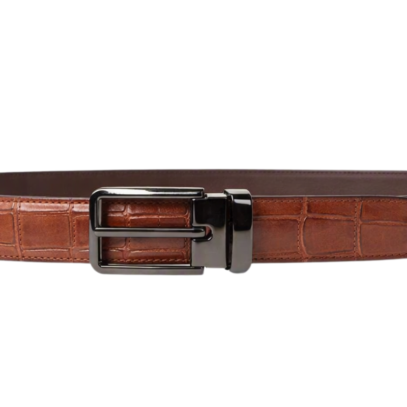 Classic Croc Embossed Genuine Leather Belt