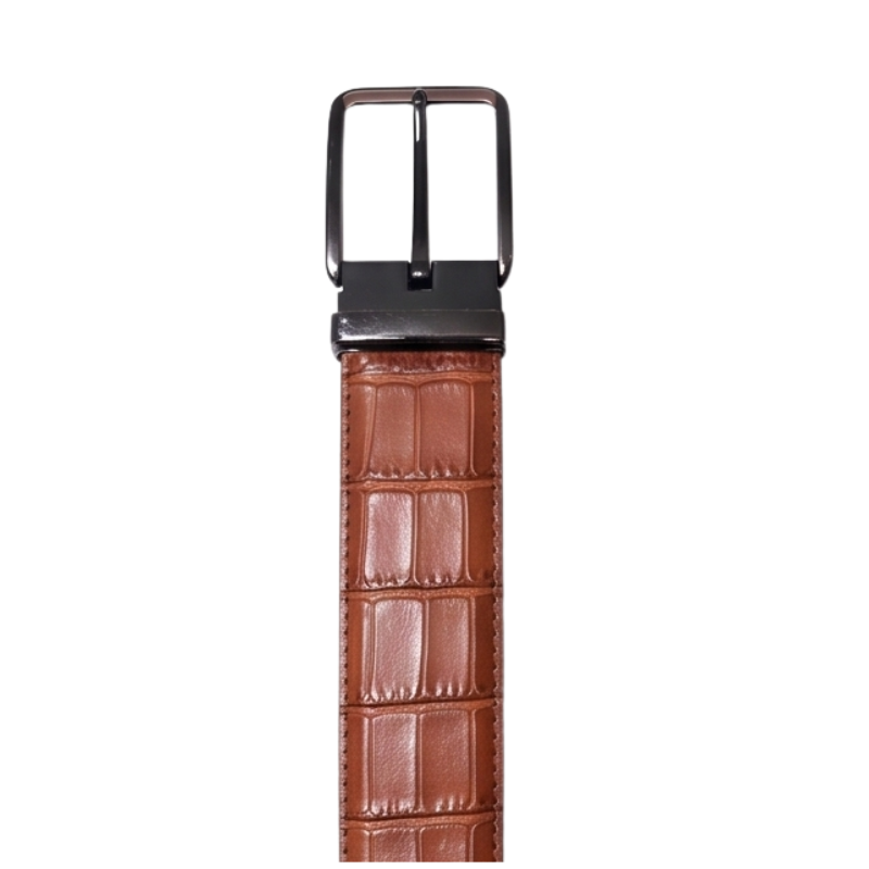 Classic Croc Embossed Genuine Leather Belt