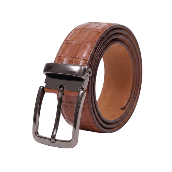 Classic Croc Embossed Genuine Leather Belt