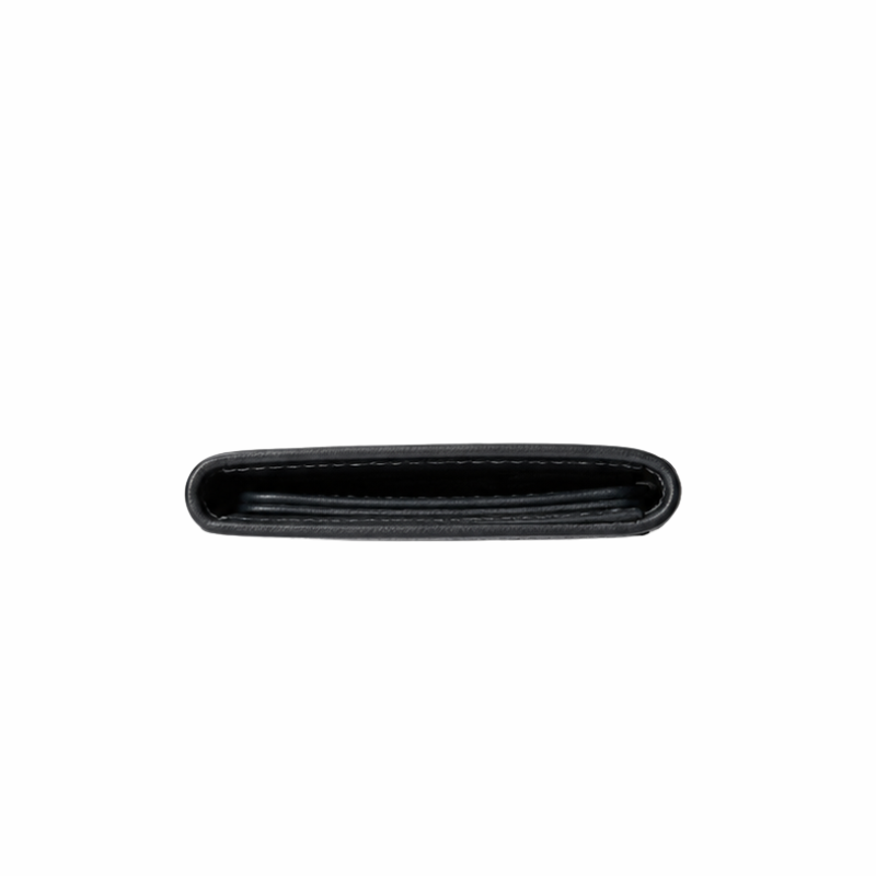 Classic Snap-Closure Leather Card Wallet
