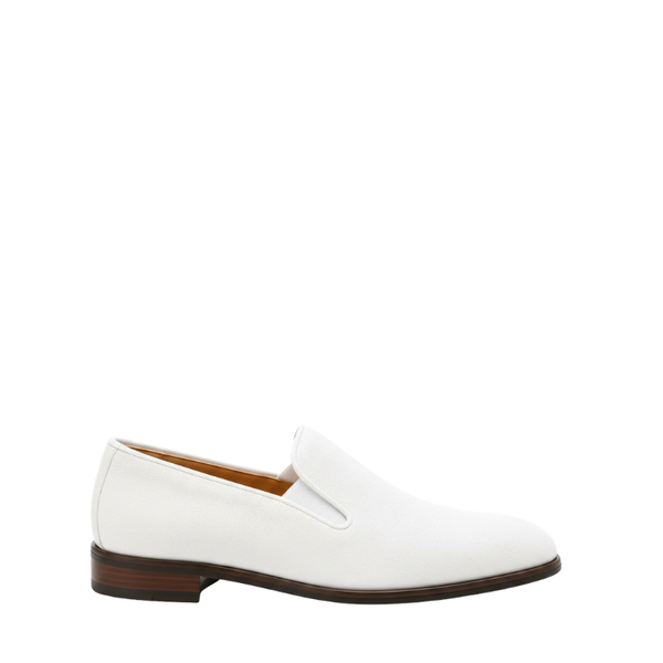 Classic Suede Gentlemen’s Slip On Loafers - White