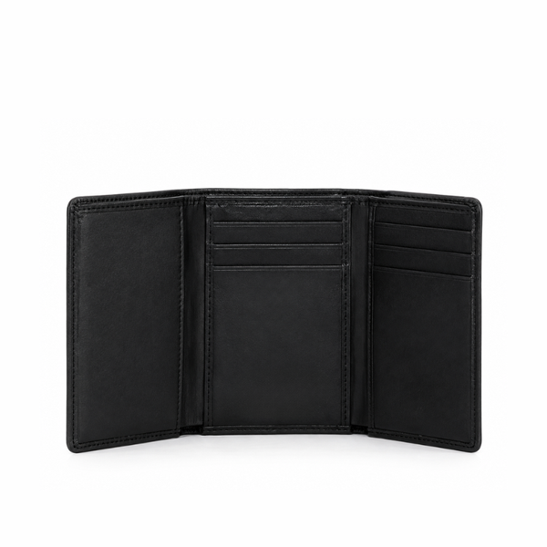 Classic Tri-Fold Leather Card Wallet