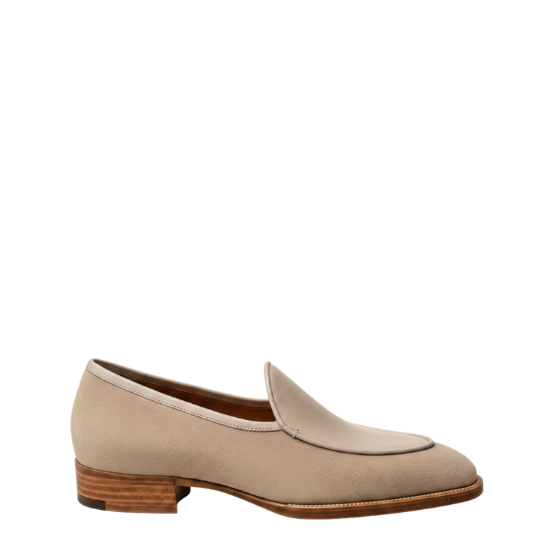 Classic Loafers With Smooth Suede Detailing