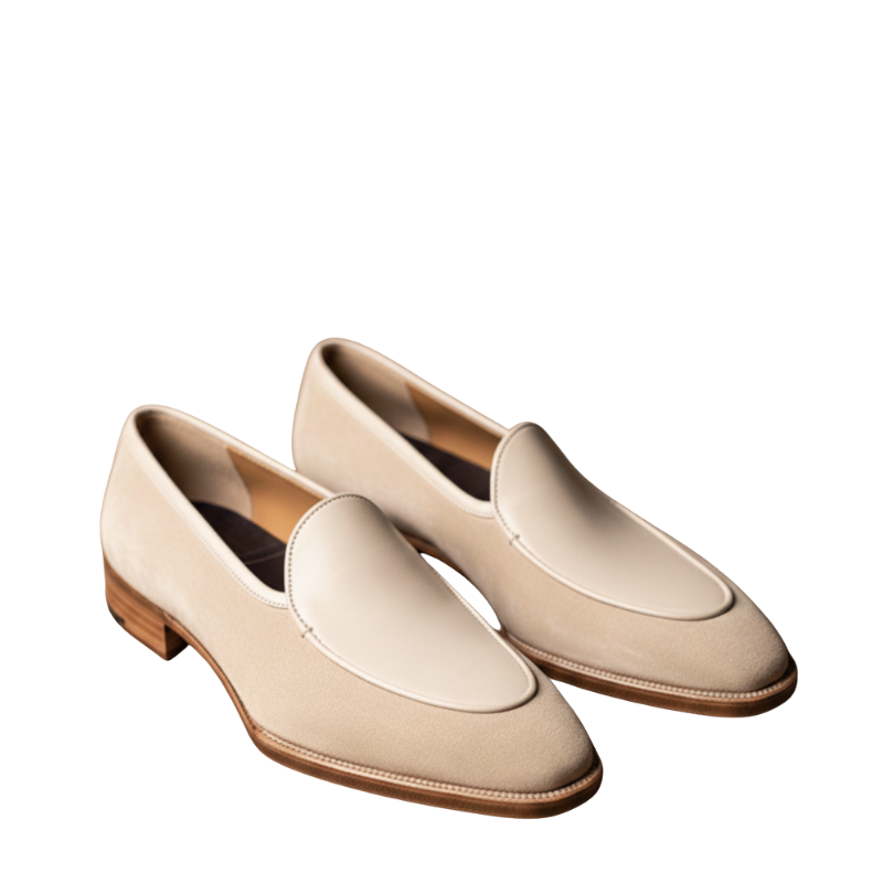 Classic Loafers With Smooth Suede Detailing