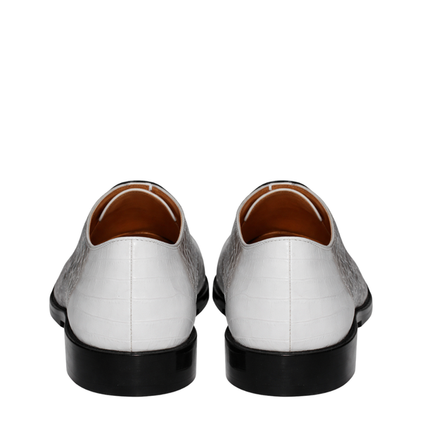 Croc Panel Lace-Up Oxfords
