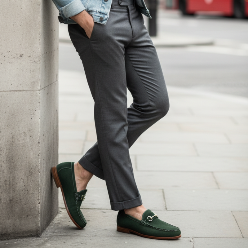 Classic Buckle Italian Leather Horsebit Loafers