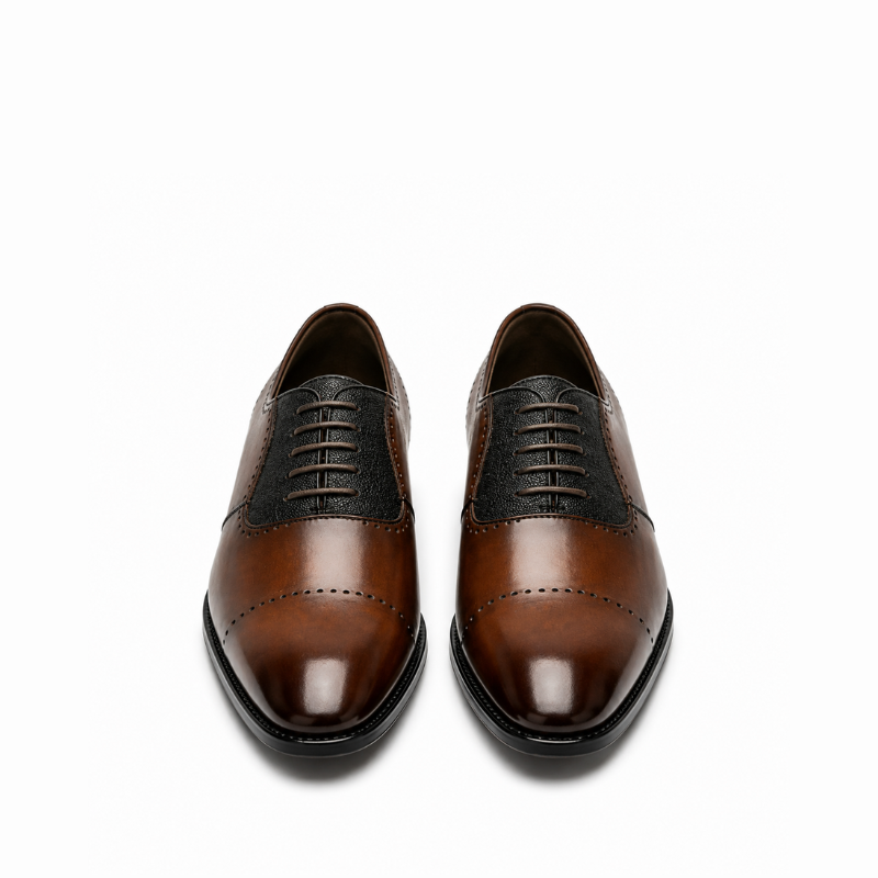 Classic Cap Toe Italian Leather Oxford Shoes