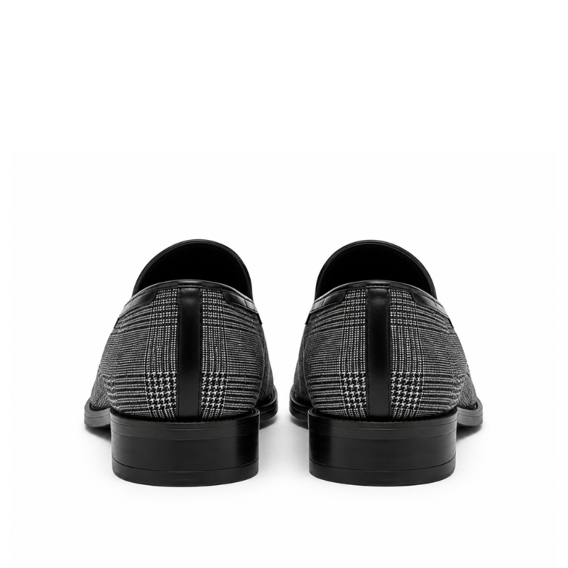 Classic Charm Plaid Pattern Tassel Loafer