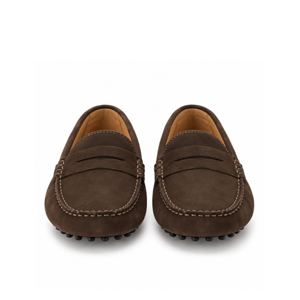 Classic Crafted Italian Suede Penny Driving Loafers