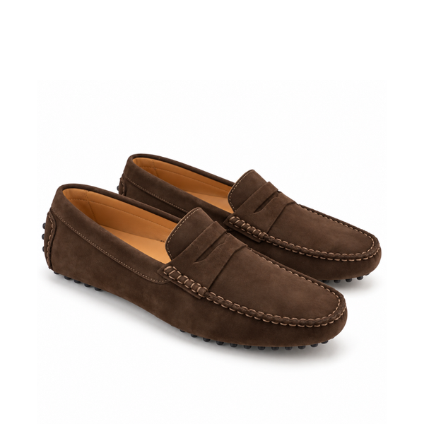 Classic Crafted Italian Suede Penny Driving Loafers