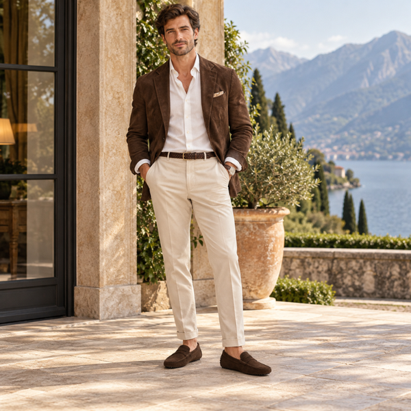 Classic Crafted Italian Suede Penny Driving Loafers